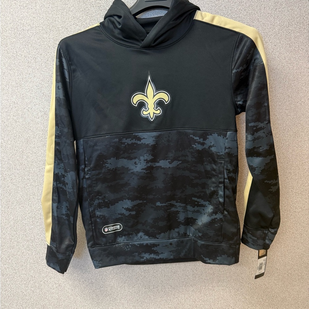 NFL New Orleans Saints Camo Youth Size Large 14/16 black‎ and gold.